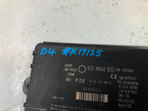 Discovery 4 Body Control Module Keyless BJ32-19H440-BG Land Rover 2009 to 2016