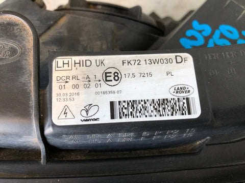 Discovery Sport Headlight Near Side FK72-13W030-DF L550 Land Rover 2016 to 2019