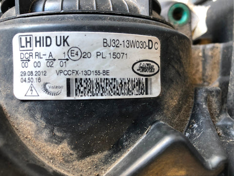 Range Rover Evoque Headlight Near Side Xenon BJ32-13W030-DC 2011 to 2015