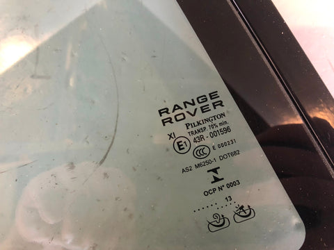 Range Rover L405 Rear Quarter Window Glass Double Glazed Off Side Door