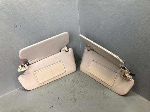 Range Rover L322 Sun Visors Mirrors and Lights Ivory 2005 to 2013 L24026