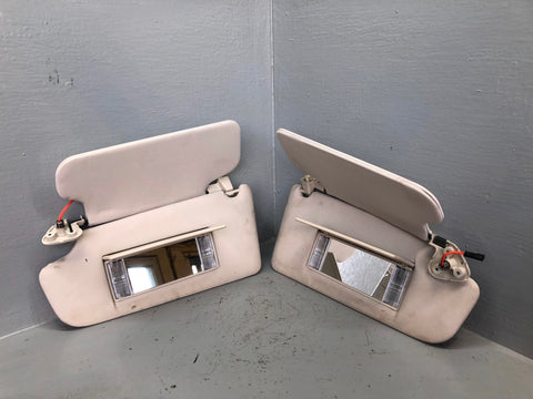 Range Rover L322 Sun Visors Mirrors and Lights Ivory 2005 to 2013 L24026