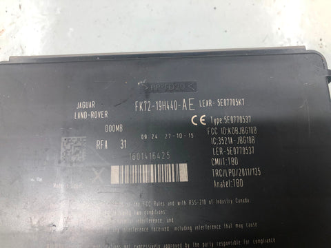 Range Rover Evoque Keyless Entry Module FK72-19H440-AE L538 2011 to 2018