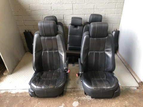 Range Rover L322 Leather Seats Black Heated Cooled Facelift 2006 to 2009 K11056