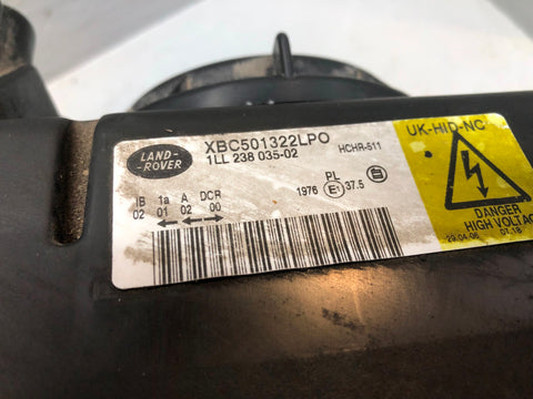 Range Rover L322 Headlight Xenon Off Side Facelift XBC501322LPO Right L16125