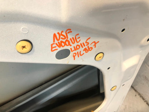 Range Rover Evoque Door Near Side Front Fuji White Bare L538 2011 to 2018 L10115