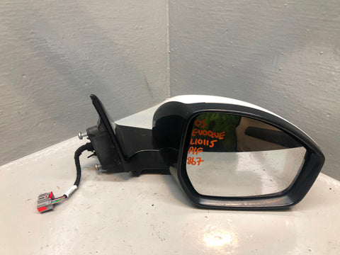 Range Rover Evoque Door Mirror Off Side Right Power Fold Fuji White L538 L10115
