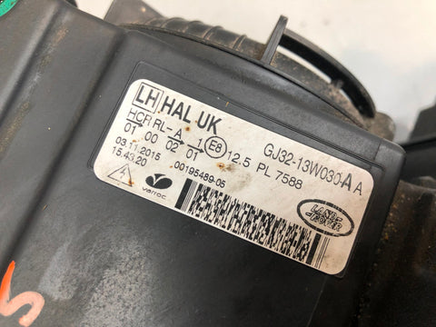 Range Rover Evoque Headlight Near Side Left Halogen GJ32-13W030-AA 2016 to 2018