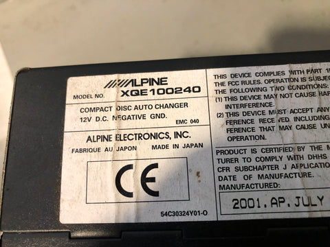 Discovery 2 Multi CD Changer Alpine Magazine XQE100240 1998 to 2004 Land Rover