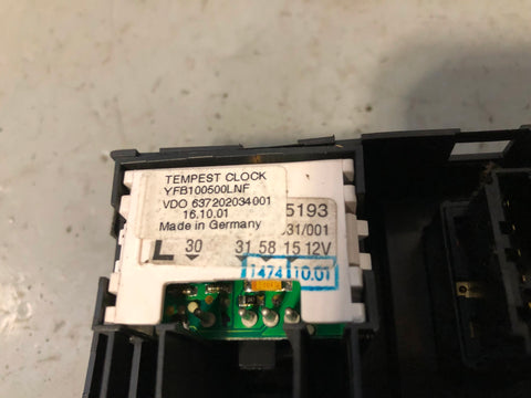 Discovery 2 Clock and Central Locking Button Grey YFB100500LNF Land Rover