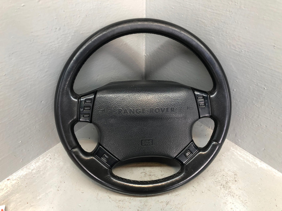 Range Rover P38 Steering Wheel Complete Black Leather 1994 to 2002