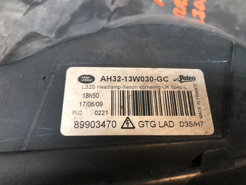 Range Rover Sport Headlight Near Side Front Xenon LED L320 AH32-13W030-GC
