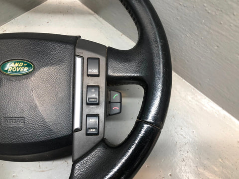 Steering Wheel Multi Function Leather Black Discovery 3 Range Rover Sport K05115