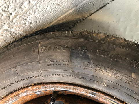 Discovery 4 Steel Wheel 19" Space Saver 175/80R19 Continental Land Rover K30095