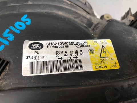 Range Rover Sport Headlight Near Side Front Xenon 6H3213W030LB8LZN AFS L320