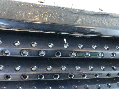 Range Rover P38 Front Grille Black with Rioja Red LRC 601 Trim 1994 to 2002