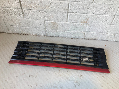 Range Rover P38 Front Grille Black with Rioja Red LRC 601 Trim 1994 to 2002