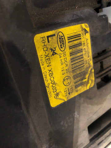 Range Rover L322 Headlight Xenon Near Side XBC000375 Head Lamp R17075