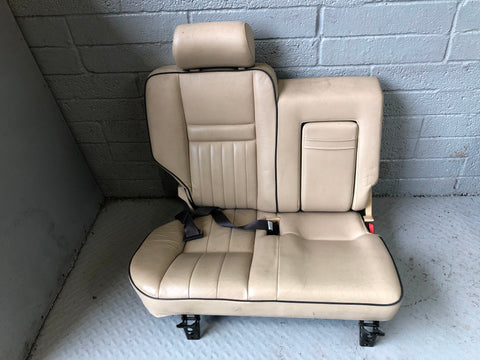 Range Rover P38 Seats Rear Set in Lightstone Leather 2nd Row 1994 to 2002
