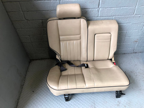 Range Rover P38 Seats Rear Set in Lightstone Leather 2nd Row 1994 to 2002