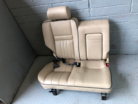 Range Rover P38 Seats Rear Set in Lightstone Leather 2nd Row 1994 to 2002