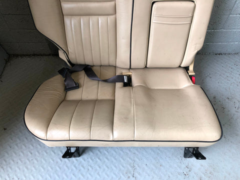 Range Rover P38 Seats Rear Set in Lightstone Leather 2nd Row 1994 to 2002