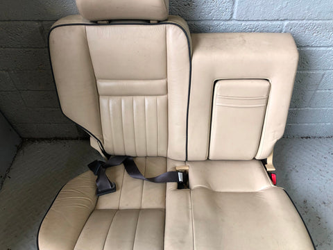 Range Rover P38 Seats Rear Set in Lightstone Leather 2nd Row 1994 to 2002