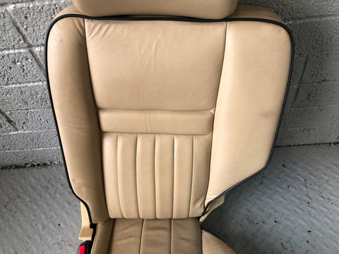 Range Rover P38 Seats Rear Set in Lightstone Leather 2nd Row 1994 to 2002