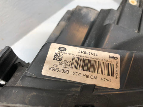 Discovery 4 Headlight Near Side Halogen Left LR023534 L319 Land Rover