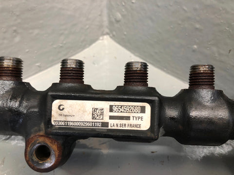 Ford Focus Fuel Rail Diesel With Sensor 1.6 TDCI MK2.5 9654592680 2008 to 2011