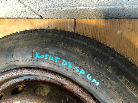 Discovery 3 Steel Wheel 19" Space Saver 175/80R19 Continental Land Rover K05115