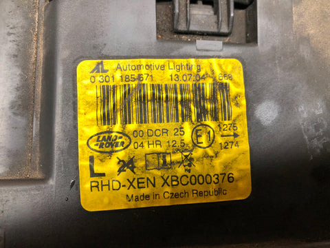 Range Rover L322 Headlight Xenon Near Side XBC000376 Head Lamp 2002 to 2005