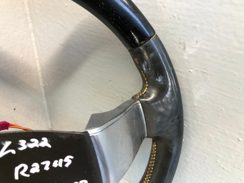 Range Rover L322 Leather Steering Wheel Piano Black Genuine 2002 to 2009 R27115