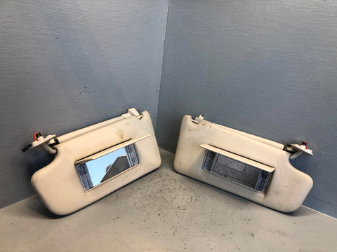 Range Rover L322 Sun Visors Mirrors and Lights Ivory 2005 to 2013 R27115