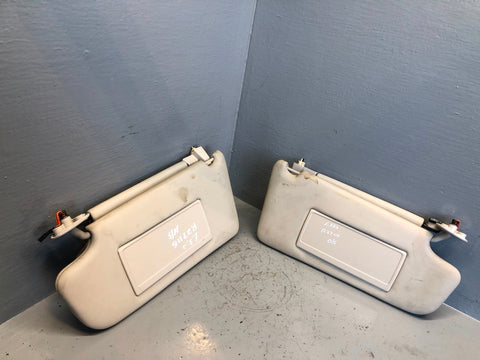 Range Rover L322 Sun Visors Mirrors and Lights Ivory 2005 to 2013 R27115