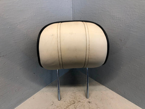 Range Rover L322 Rear Headrest in Ivory with Black Piping Off Side 2006 to 2009