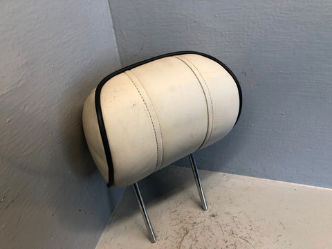 Range Rover L322 Rear Headrest in Ivory with Black Piping Off Side 2006 to 2009