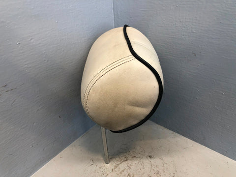Range Rover L322 Rear Headrest in Ivory with Black Piping Off Side 2006 to 2009