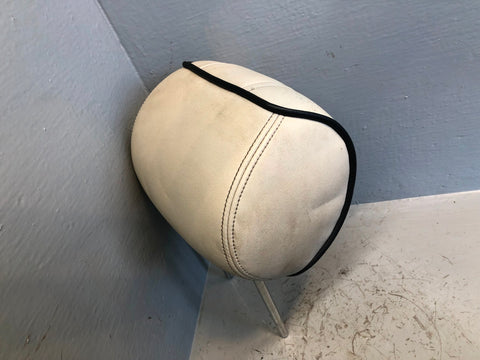 Range Rover L322 Rear Headrest in Ivory with Black Piping Off Side 2006 to 2009