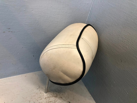 Range Rover L322 Rear Headrest in Ivory with Black Piping Off Side 2006 to 2009