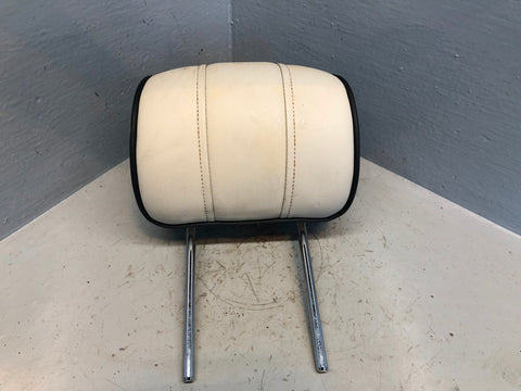 Range Rover L322 Rear Headrest in Ivory with Black Piping Off Side 2006 to 2009