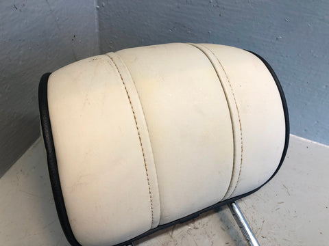 Range Rover L322 Rear Headrest in Ivory with Black Piping Off Side 2006 to 2009