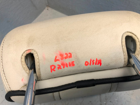 Range Rover L322 Rear Headrest in Ivory with Black Piping Off Side 2006 to 2009