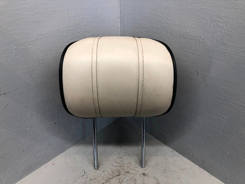 Range Rover L322 Rear Headrest in Ivory with Black Piping Near Side 2006 to 2009