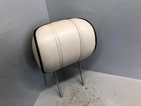 Range Rover L322 Rear Headrest in Ivory with Black Piping Near Side 2006 to 2009