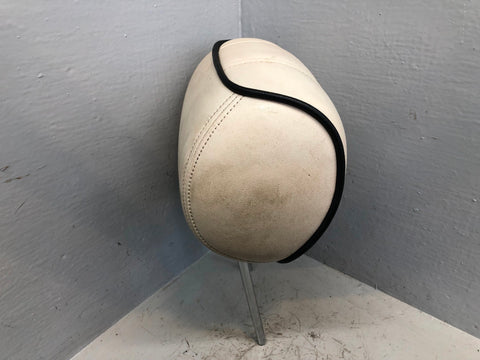 Range Rover L322 Rear Headrest in Ivory with Black Piping Near Side 2006 to 2009
