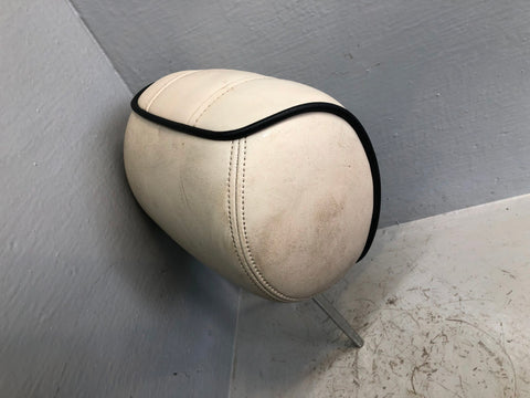 Range Rover L322 Rear Headrest in Ivory with Black Piping Near Side 2006 to 2009