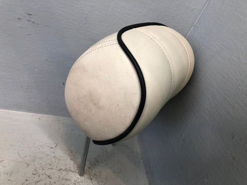 Range Rover L322 Rear Headrest in Ivory with Black Piping Near Side 2006 to 2009
