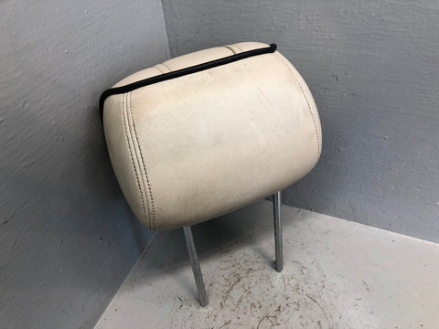 Range Rover L322 Rear Headrest in Ivory with Black Piping Near Side 2006 to 2009
