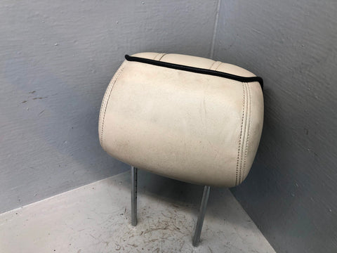 Range Rover L322 Rear Headrest in Ivory with Black Piping Near Side 2006 to 2009